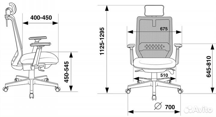 Кресло Бюрократ Expert 38-405 White-Blue 1564805