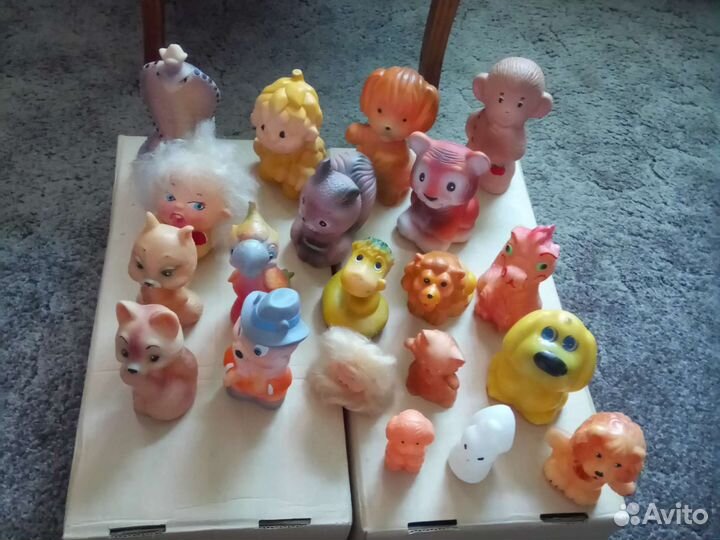 Резиновые игрушки пищалки СССР