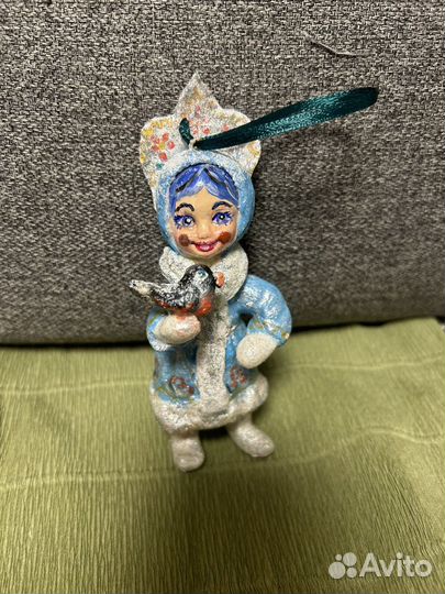 Елочная игрушка из ваты