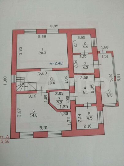 Коттедж 146 м² на участке 10 сот.