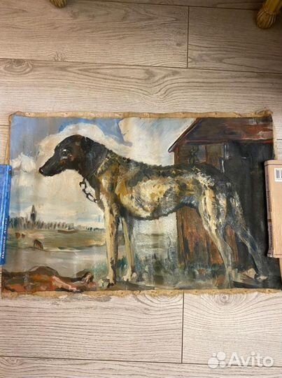 Картина «пес на цепи»