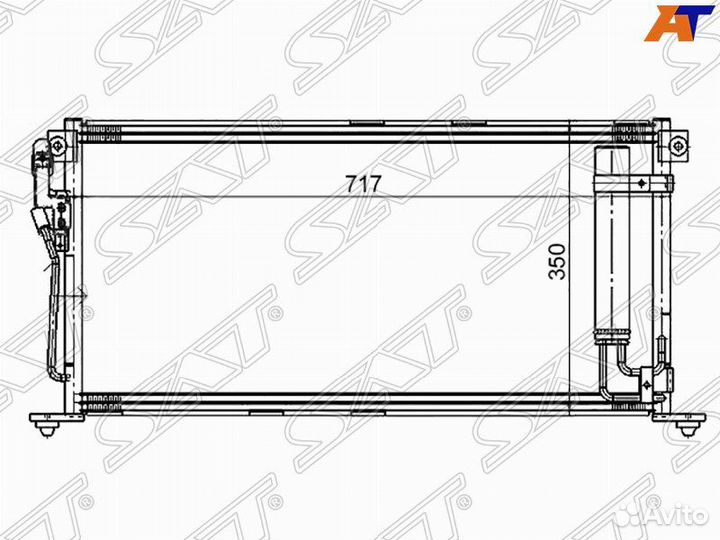 Радиатор кондиционера mitsubishi lancer 03-07