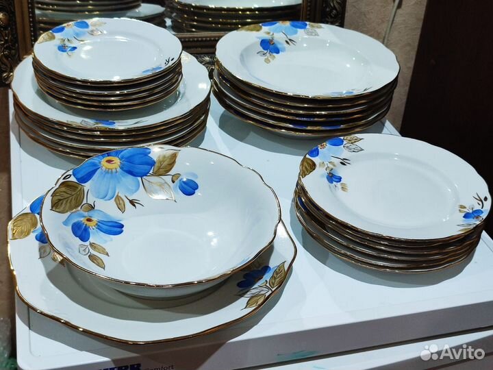 Столовый сервиз Синий цветок Дулево