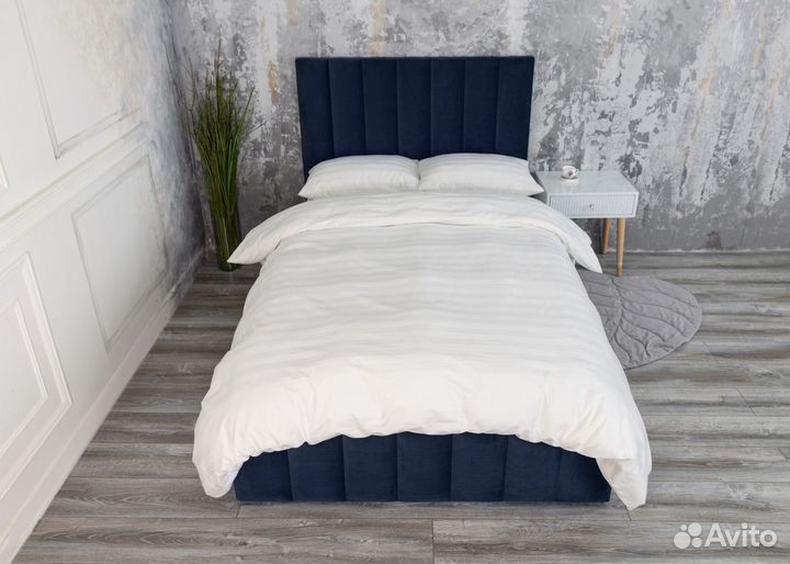 Кровать двуспальная 120х200 Богема в велюре