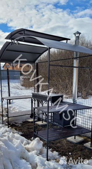 Беседка с мангалом