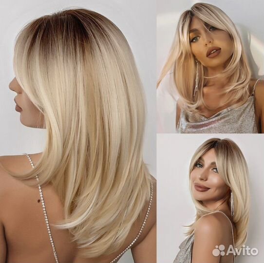 Парик блонд /шатен/ рыжий /красный