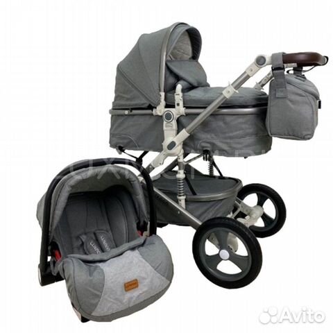 Коляска-трансформер LuxMom 518 2в1 (новая, серая)