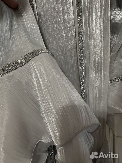 Платье с накидкой абая органза