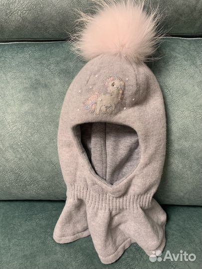 Шапка шлем для девочки 52 54