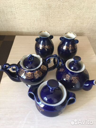 Чайная кобальтовая посуда Бронницы, Довбыш