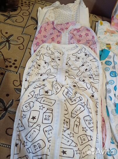 Вещи+памперсы пакетом на девочку 50-62-56 размера