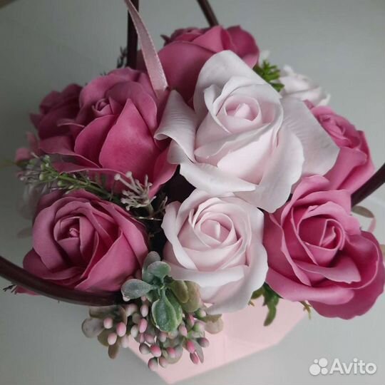 Букеты из мыльных роз
