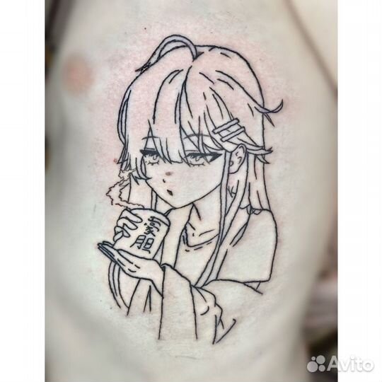 Татуировка лайнворк