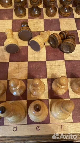 Шахматы деревянные большие СССР винтаж