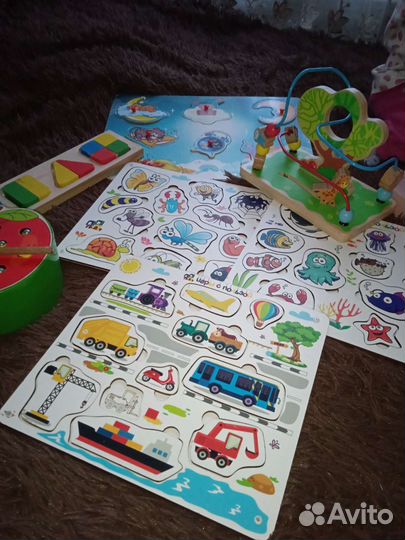 Развивающие игрушки деревянные пакетом