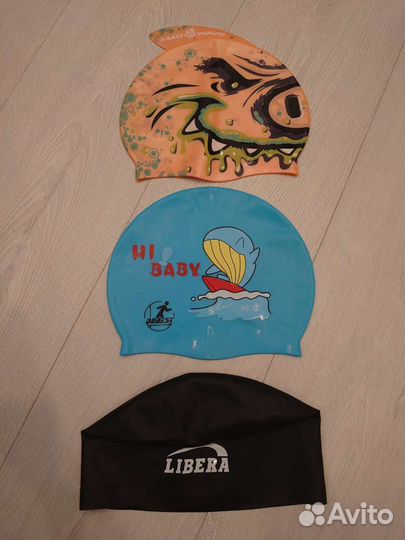 Шапочка резиновая для плавания, для бассейна, детс