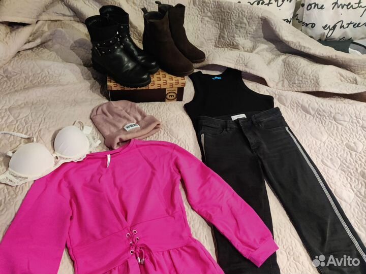 Пакет фирменной одежды и натуральной обуви