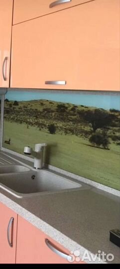 Кухонный фартук стекло 6 мл 2 шт