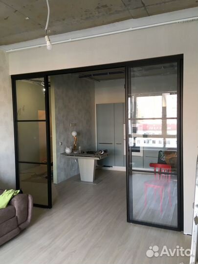 Стеклянные перегородки. Межкомнатные. Раздвижные