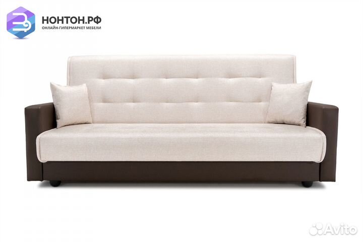 Диван книжка Лондон рогожка бежевая