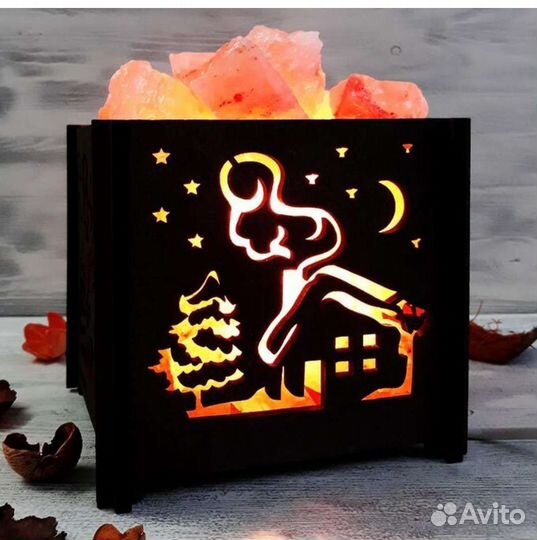 Солевая лампа 2-3 кг корзинка 