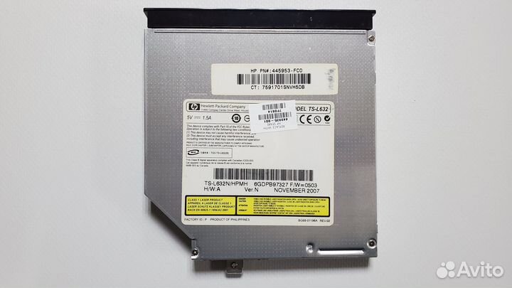 DVD привод с панелью ноутбука HP Pavilion DV6000