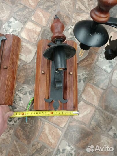 Люстра потолочная колесо телеги + две бра