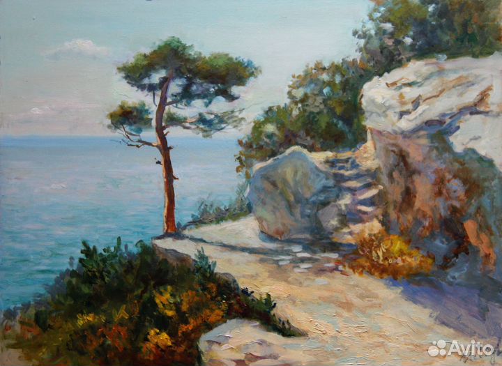 Картина Морской Пейзаж Маслом Крым Симеиз