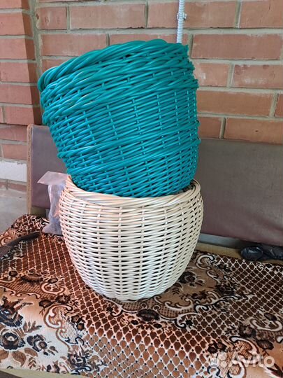 Плетеные горшки из ротанга