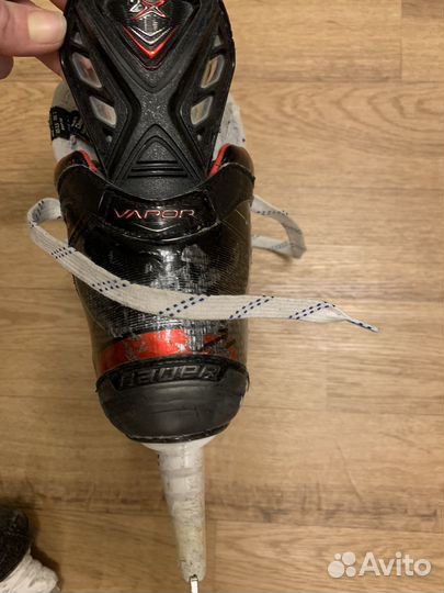 Хоккейные коньки bauer и лезвия step blacksteel