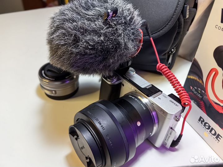 Камера Sony a6400 kit, Sigma 30mm, Rode VideoMic