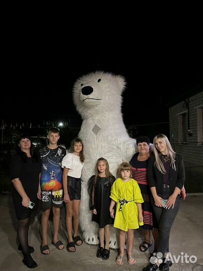 Чебурашка, Белый мишка, ростовые куклы, Воронеж