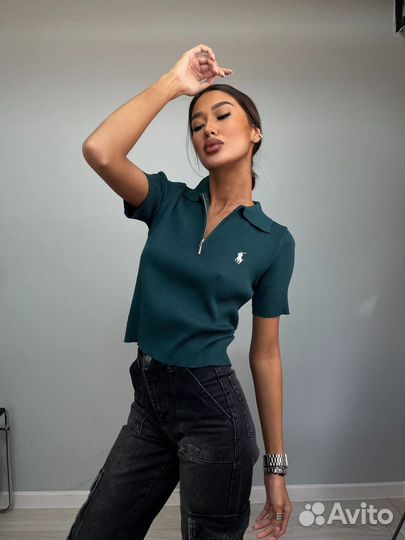 Поло на молнии разные цвета