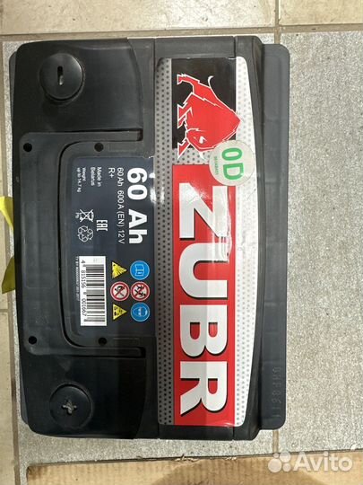 Аккумулятор автомобильный Zubr 60 обмен на старый