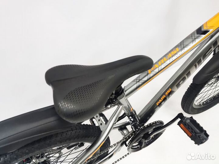 Велосипед детский, 21 скорость, серо-оранжевый