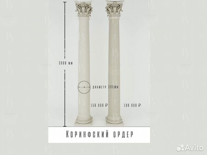 Колонна Коринфская 3м