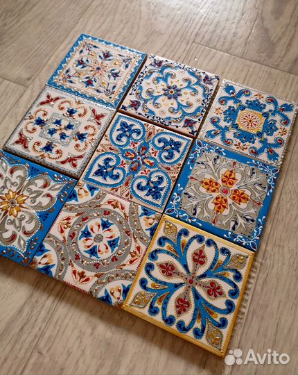 Роспись плитки для кухонного фартука либо зеркала