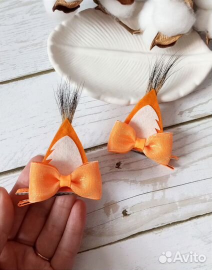 Ободок/заколки ушки белки