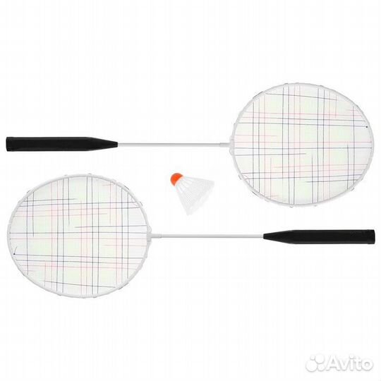 Бадминтон, набор 3 предмета: 2 металлические ракет