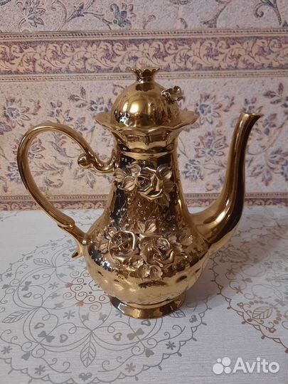 Сервиз кофейно-чайный золотой на 2 персоны