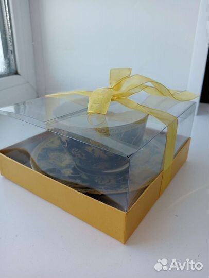 Чайная пара фарфор новая