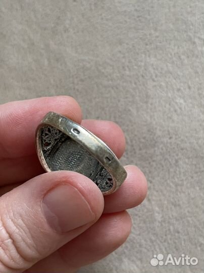 Серебряное кольцо мужское печатка