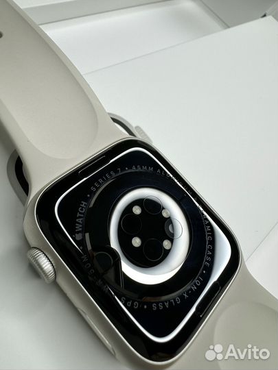 Часы apple watch 7 45 mm starlight