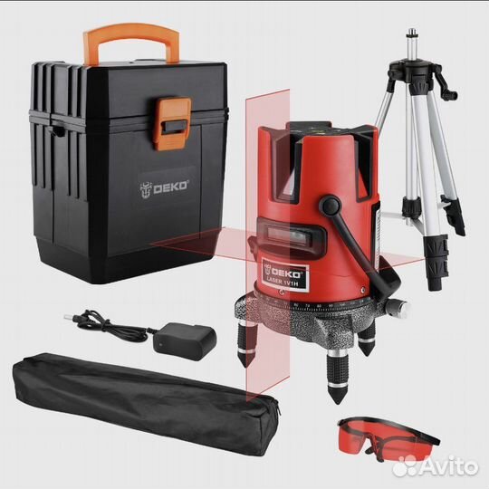 Лазерный уровень/нивелир deko dkllo2RB SET 5