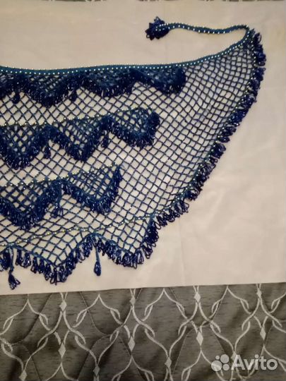 Платок шаль с бисером