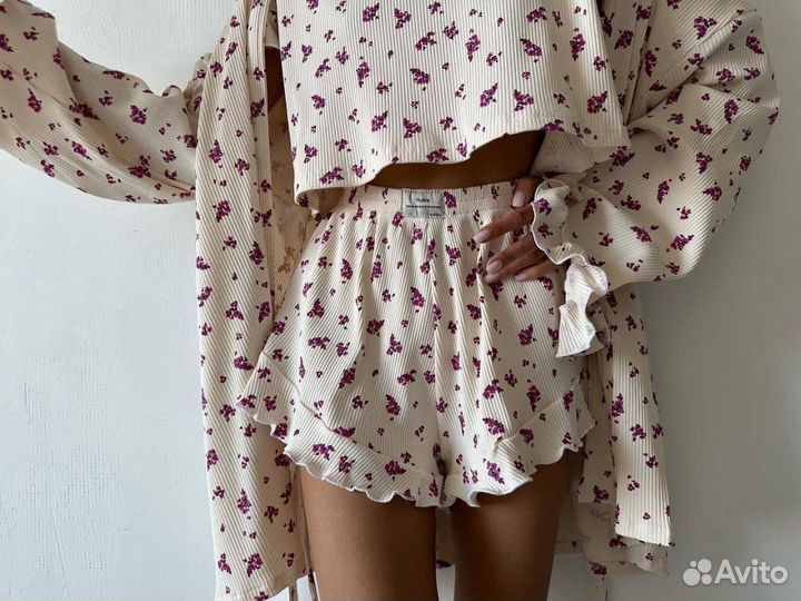 Пижамы женские тройка