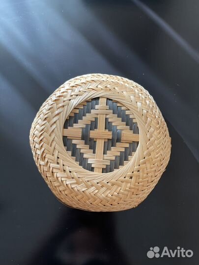 Корзинка из рисовой соломки