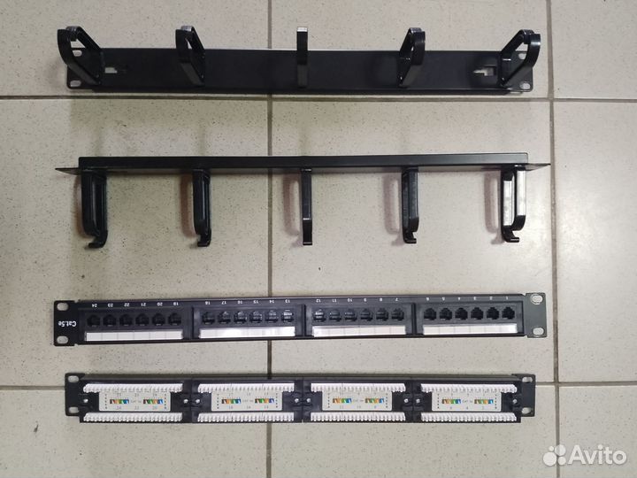 Патч-панель 24, Органайзер для кабелей