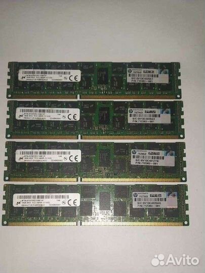 Оперативная память HP 64(16х4) Gb ddr3 reg ecc