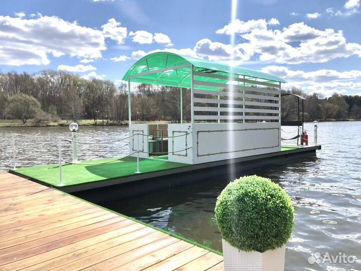 Понтон с беседкой 10х2,5 м